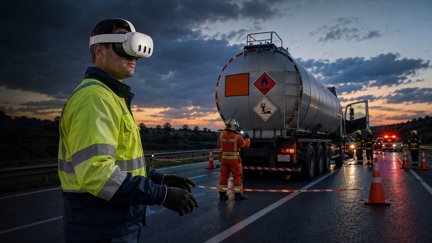 Capa do treinamento Atendimento a Acidentes Rodoviários com Produtos Perigosos